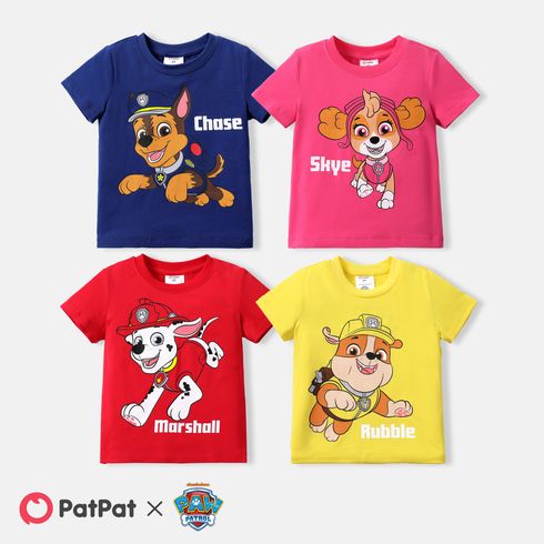 PAW Patrol Toddler Girl/Boy Character Print Short-sleeve Cotton Tee Red-2 big image 6