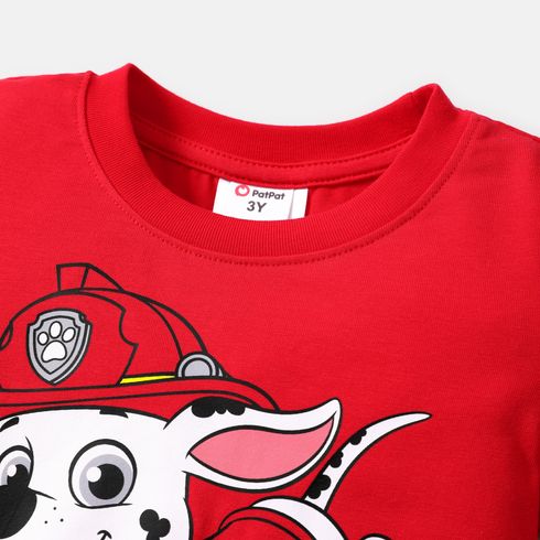 PAW Patrol Toddler Girl/Boy Character Print Short-sleeve Cotton Tee Red-2 big image 4