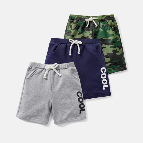 naia elastische Shorts für Kleinkinder/Kinderjungen mit Buchstaben/Camouflage-Print