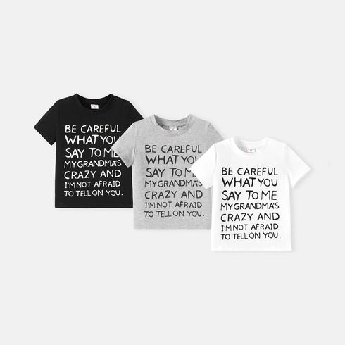 Toddler Boy Letter Print Short-sleeve Cotton Tee