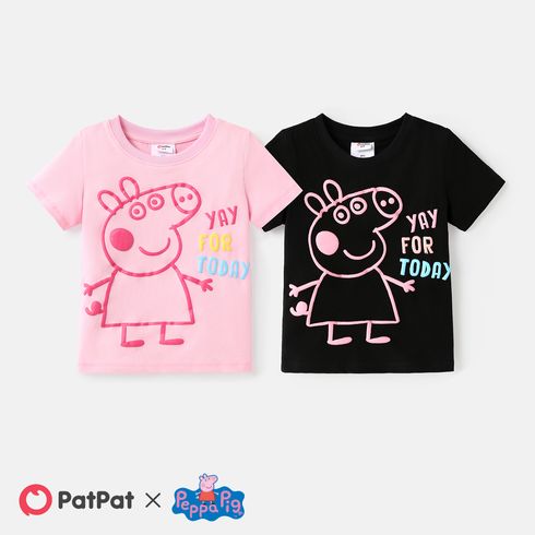 Peppa Pig Toddler Girl puff print Character Print Short-sleeve Cotton Tee