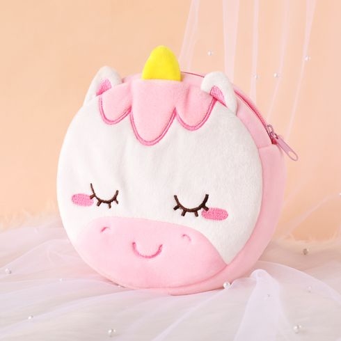 Kids Cute Plush Unicorn Crossbody Shoulder Bag Creamy White big image 1