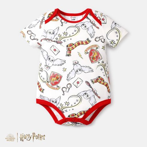 Harry Potter Baby Boy/Girl Short-sleeve Graphic Print Naia™ Romper White big image 1