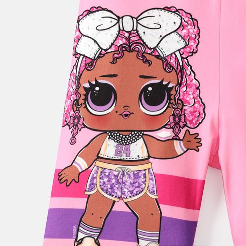 L.O.L. SURPRISE! Kid Girl Eco-friendly RPET Fabric Character Print Leggings Shorts Pink big image 3
