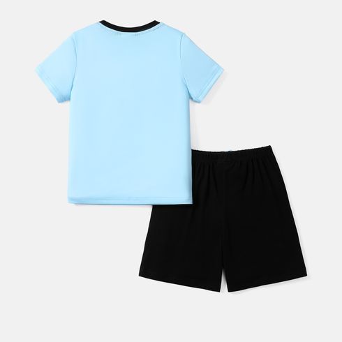 Looney Tunes Kid Boy 2pcs Short-sleeve Naia Tee and Cotton Shorts Set Blue big image 5