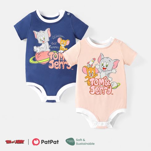 Tom and Jerry Baby Boy/Girl Short-sleeve Graphic Print Naia™ Romper