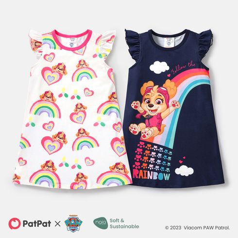 PAW Patrol Toddler Girl Rainbow Print Flutter-sleeve Dress