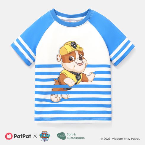 PAW Patrol Toddler Boy/Girl Naia Striped Short-sleeve Cotton Tee Blue big image 1