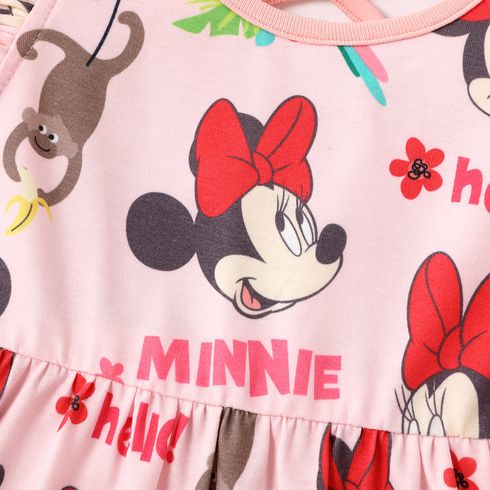 Disney Baby/ Toddler Girl Flutter-sleeve Allover Print Naia™ Dress Pink big image 4