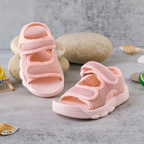 Toddler Lightweight Breathable Double Velcro Sandals Light Pink big image 5