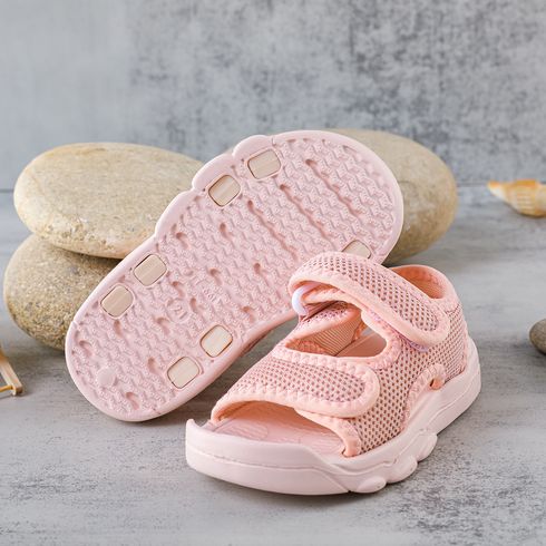Toddler Lightweight Breathable Double Velcro Sandals Light Pink big image 7