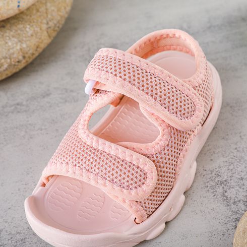 Toddler Lightweight Breathable Double Velcro Sandals Light Pink big image 8