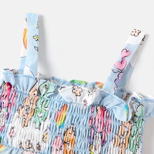 Care Bears Baby Girl Allover Bear Print Shirred Cami Dress Multi-color big image 4