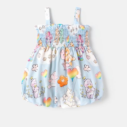 Care Bears Baby Girl Allover Bear Print Shirred Cami Dress Multi-color big image 2