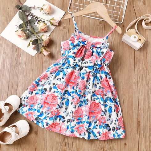 Toddler Girl Allover Floral Print Slip Dress PinkyWhite big image 2