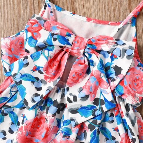 Toddler Girl Allover Floral Print Slip Dress PinkyWhite big image 4