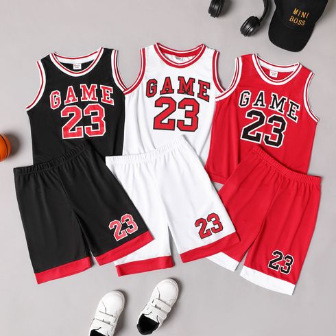 2 pezzi Bambini Set Ragazzo Numero Cuciture in tessuto