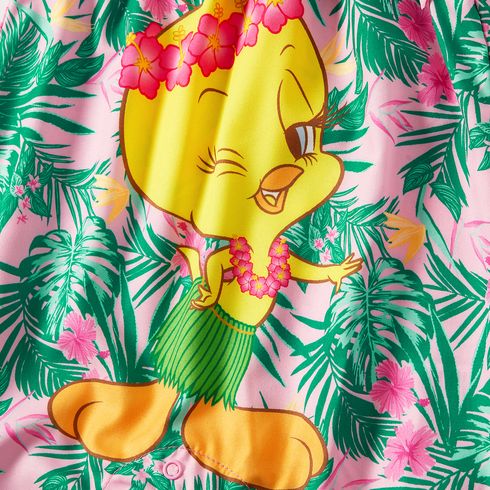 Looney Tunes Mommy and Me Allover Print Halter Belted Rompers Colorful big image 3