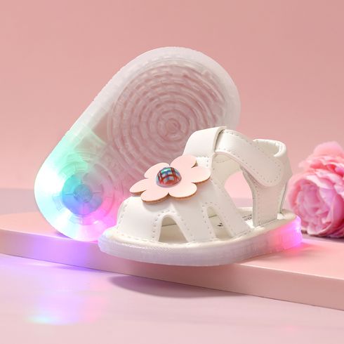 Baby / Toddler Floral Decor LED Prewalker Shoes Beige big image 2