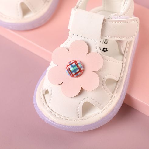 Baby / Toddler Floral Decor LED Prewalker Shoes Beige big image 3