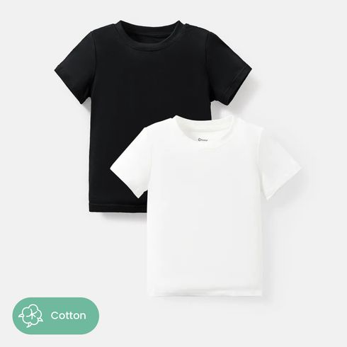 2-Pack Toddler/Kid Solid Color Short-sleeve Cotton Tee