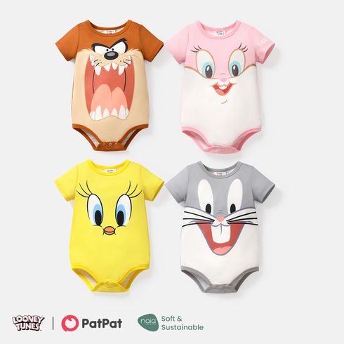 Looney Tunes 嬰兒 女 多種動物 休閒 短袖 連身衣