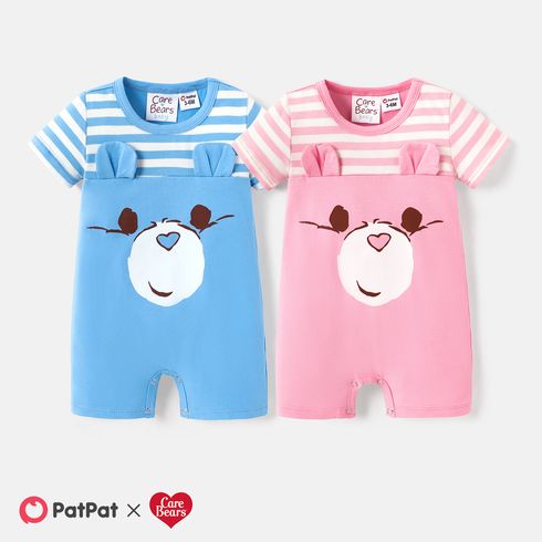 Care Bears Baby Boy/Girl 95% Cotton Striped Short-sleeve 3D Ears Detail Graphic Romper