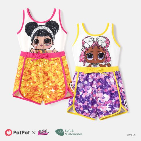 L.O.L. SURPRISE! Toddler/Kid Girl 2pcs Colorblock Sleeveless Rompers