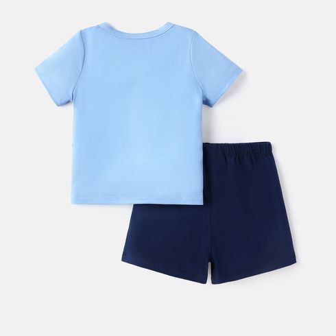 Care Bears Baby Boy/Girl 2pcs Short-sleeve Graphic Naia™ Tee and Cotton Shorts Set Blue big image 3