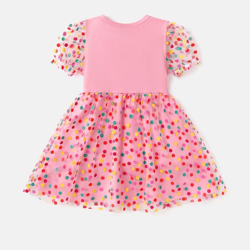 Helfer auf vier Pfoten Kleinkinder Mädchen Puffärmel Elegant Kleider rosa big image 2