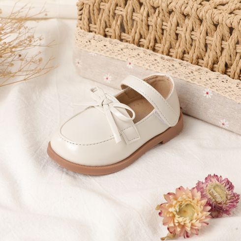 Toddler / Kid Solid Bow Decor Flats Beige big image 5