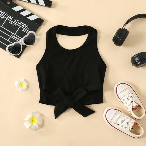 Toddler Girl Knot Front Cotton Tank Top