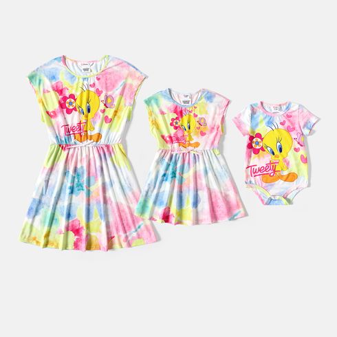 Looney Tunes Mommy and Me Short-sleeve Tie Dyed Naia™ Dresses Colorful big image 6