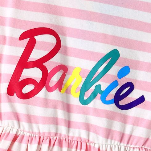 Barbie Kleinkind/Kind Mädchen Streifen Baumwolle Unterkleid Farbstreifen big image 5