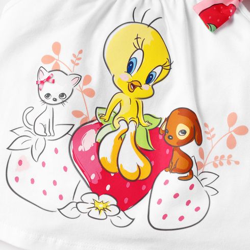 Looney Tunes Toddler Girl 2pcs Character Print Bow Cami Top & Skirt Set REDWHITE big image 3