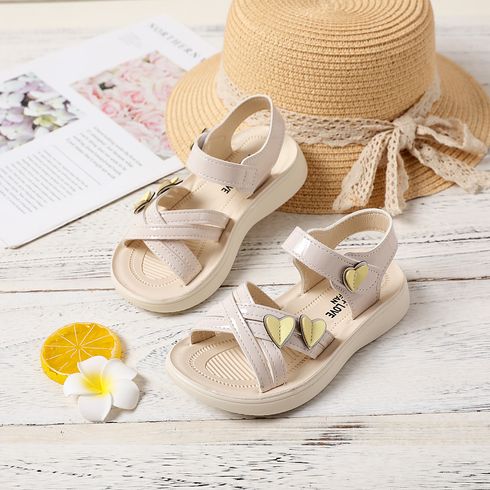 Kid Heart Pattern Soft Sole Velcro Anti-slip Wear-resistant Sandals