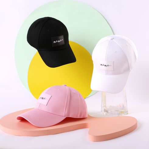2-pack Solid Letter Label Baseball Cap for Mom and Me White big image 7