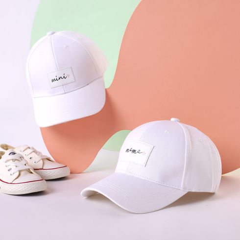2pcs Solid Letter Label Baseball Cap for Mom and Me