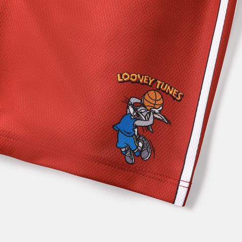 Looney Tunes Toddler/Kid Boy 2pcs Basketball & Character Print Tank Top and Shorts Set Red big image 5
