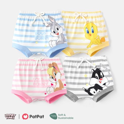 Looney Tunes Baby Boy/Girl Graphic Striped Shorts Pink big image 2