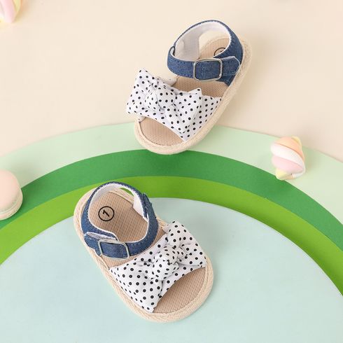 Baby/Toddler Bow Decor Polka Dots Print Soft Sole Toddler Shoes