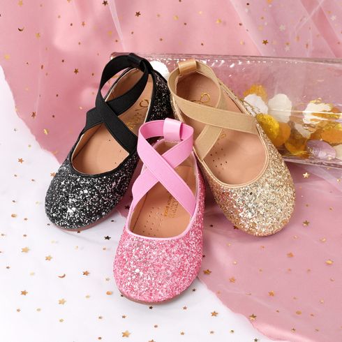 Toddler/Kid Crystal Round Toe Solid Shoes