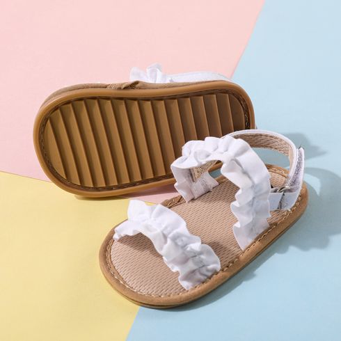 Baby / Toddler Ruched Dual Strap Sandals White big image 7