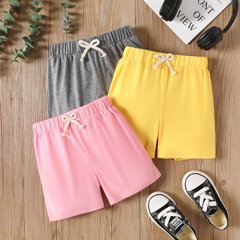 Toddler Girl/Boy Basic Solid Shorts Yellow big image 6