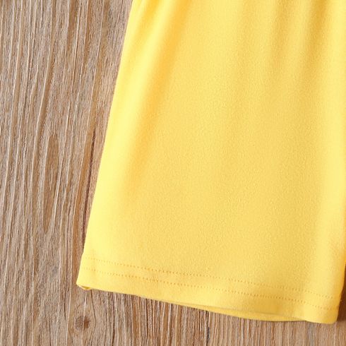 Toddler Girl/Boy Basic Solid Shorts Yellow big image 5