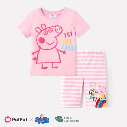 Peppa Pig Toddler Girl Character Print Short-sleeve Cotton Tee or Shorts