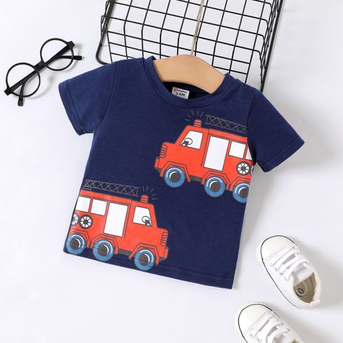 Baby Boy Vehicle Print Short-sleeve Tee