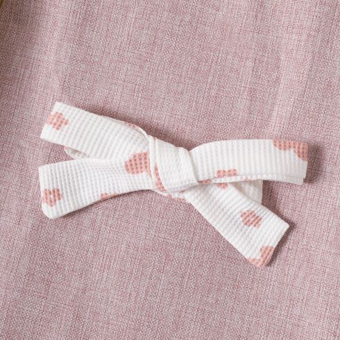 3pcs Baby Girl 3-piece Floral Print Textured Cami Romper and Ruffled Shorts & Headband Set Pink big image 5