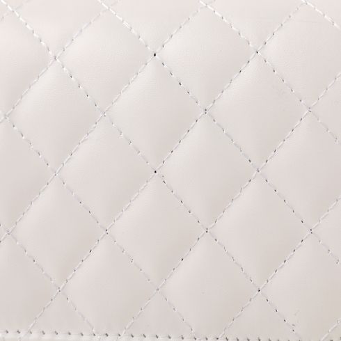 Women/Kid Rhombus Solid Chain Small Square Bag White big image 4