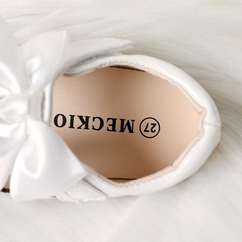 Bambino piccolo Ragazza Dolce Tinta unita Scarpe in pelle Bianco big image 6